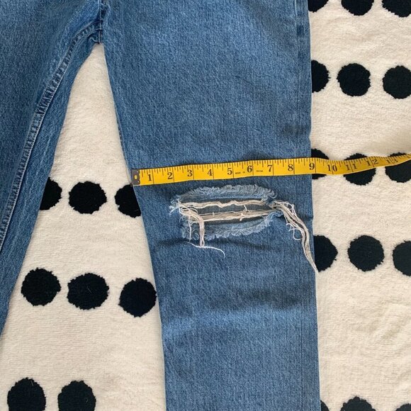 Aime Leon Dore Distressed Medium Wash Denim Slim Jeans - Picture 13 of 15
